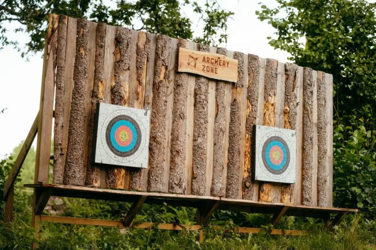 archery zone target practice in a forest