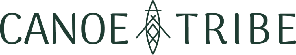 Canoe Tribe logo with stylized canoe graphic
