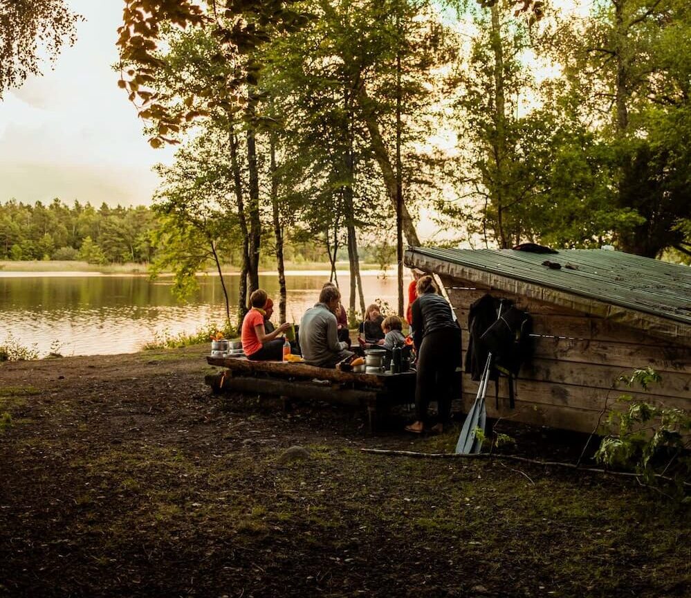 kamperen bij shelter